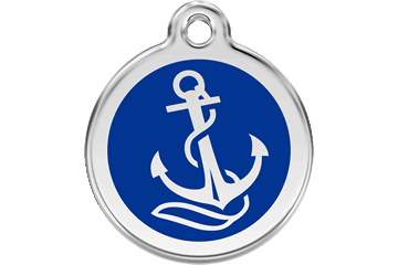 Red Dingo Enamel Pet ID Tag - 1AN - Anchor Small - Paw Naturals
