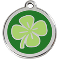 Red Dingo Enamel Pet ID Tag - 1CV - Clover Small - Paw Naturals