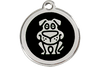 Red Dingo Enamel Pet ID Tag - 1DG - Dog Black / Large - Paw Naturals