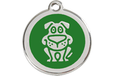 Red Dingo Enamel Pet ID Tag - 1DG - Dog Green / Large - Paw Naturals