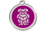 Red Dingo Enamel Pet ID Tag - 1DG - Dog Purple / Large - Paw Naturals