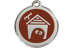 Red Dingo Enamel Pet ID Tag - 1DH - Dog House - Paw Naturals