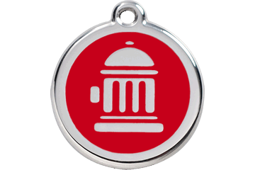 Red Dingo Enamel Pet ID Tag - 1FH - Firehydrant - Paw Naturals