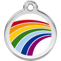 Red Dingo Enamel Pet ID Tag - 1RA - Rainbow Small - Paw Naturals