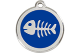 Red Dingo Enamel Pet ID Tag - 1SK - Fish Bone - Paw Naturals