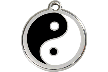 Red Dingo Enamel Pet ID Tag - 1YY - Ying Yang Small - Paw Naturals