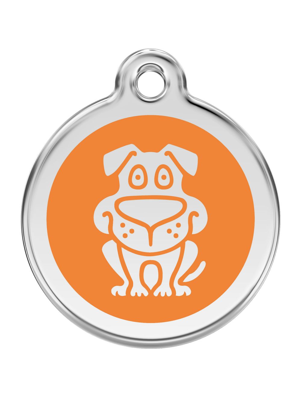 Red Dingo Enamel Pet ID Tag - 1DG - Dog Orange / Large - Paw Naturals