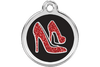 Red Dingo Stainless Steel with Glitter Pet ID Tag - Paw Naturals