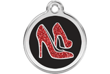 Red Dingo Stainless Steel with Glitter Pet ID Tag - Paw Naturals