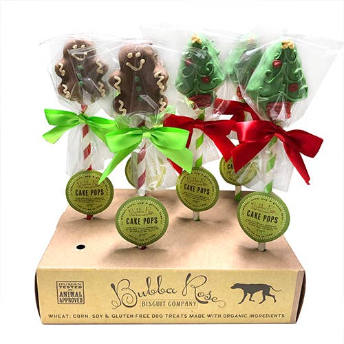 Bubba Rose Biscuit Co. Holiday Christmas Cake Pops Bakery Treat - Paw Naturals