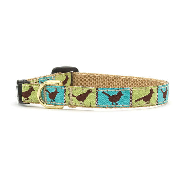 Up Country Blue and Green Songbird Cat Collar