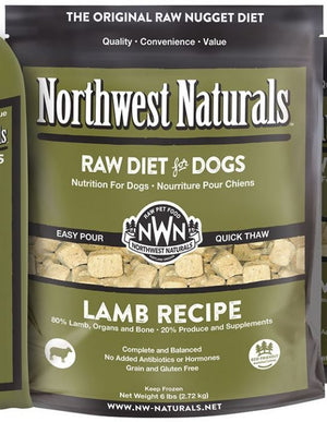 Northwest Naturals Raw Frozen Nuggets Dog Food 6LB Lamb - Paw Naturals