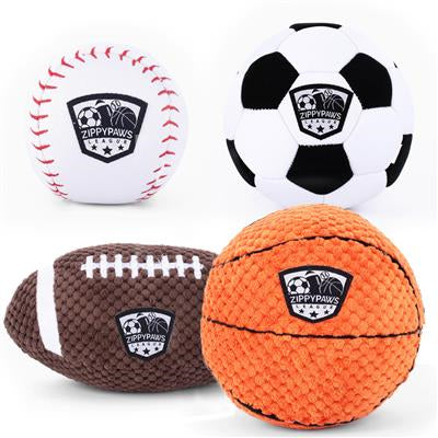 ZippyPaws Plush SportsBallz Dog Toy