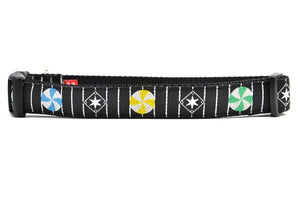 Six Point Pet Chicago Northside/Southside Collar & Leash in Pinwheels Large - Paw Naturals
