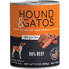 Hound & Gatos Canned Dog Food 13oz Beef - Paw Naturals