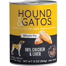 Hound & Gatos Canned Dog Food 13oz Chicken & Chicken Liver - Paw Naturals