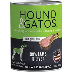 Hound & Gatos Canned Dog Food 13oz Lamb & Lamb Liver - Paw Naturals