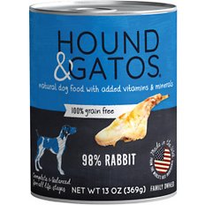 Hound & Gatos Canned Dog Food 13oz Rabbit - Paw Naturals