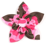 The Worthy Dog Camo Pink Collection Flower