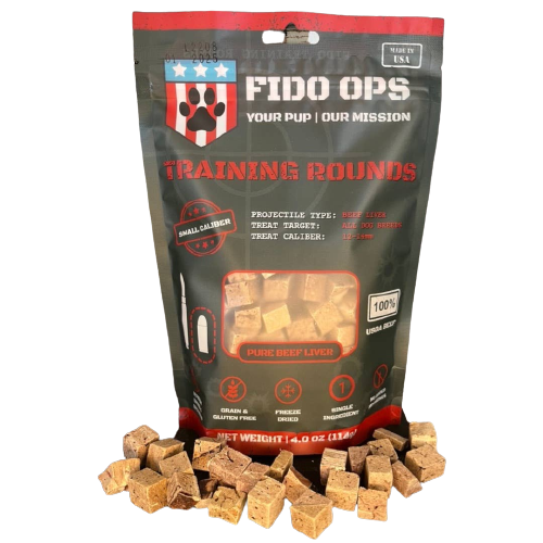 Fido Ops Small Caliber Freeze-dried Beef Liver Training Rounds