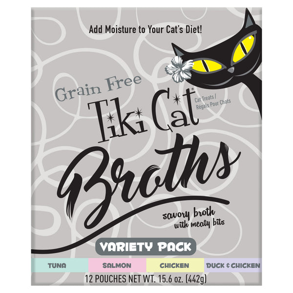 Tiki Pet Variety Pack Broth 1.3oz Pouch Wet Cat Food