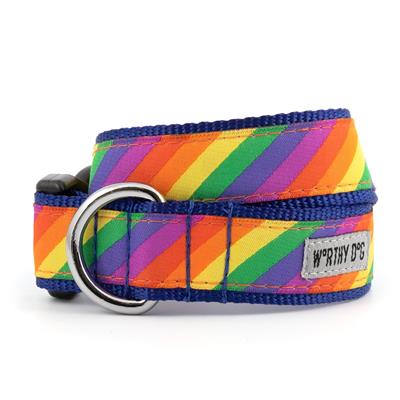 The Worthy Dog Rainbow Collar & Lead Collection - Paw Naturals