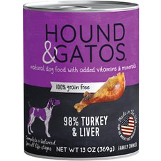 Hound & Gatos Canned Dog Food 13oz Turkey & Turkey Liver - Paw Naturals