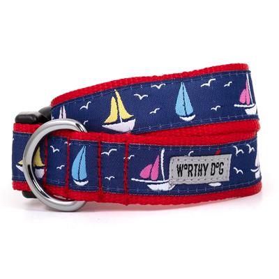 The Worthy Dog Sailboats Collar & Lead Collection