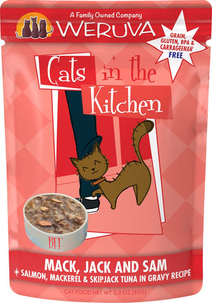 Weruva Cats In The Kitchen Wet Cat Food 3oz Pouch / Mack, Jack, & Sam - Paw Naturals