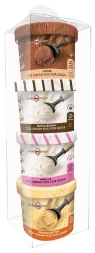 Puppy Scoops Sample Pack All 4 Flavors - Ice Cream Mix for Dogs - Paw Naturals