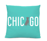 Sophisticated Pup Chicago Labrador Teal Pillow 14" x 20" Spun Polyester Lumbar