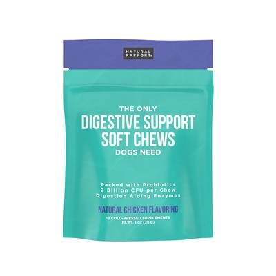 Natural Rapport Digestive Support Soft Chews 12ct Pouch - Paw Naturals