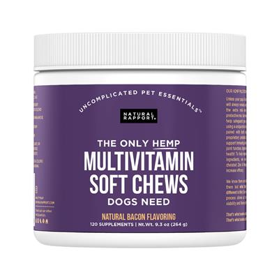 Natural Rapport Hemp Infused Multivitamin Soft Chews 120ct Jar - Paw Naturals