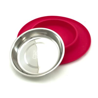 Messy Mutts Cat Single Bowl Silicone Feeder Red - Paw Naturals