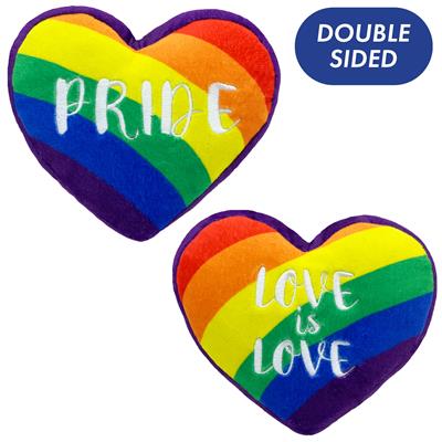 Lulubelles Power Plush Pride Heart (Double Sided) Dog Toy