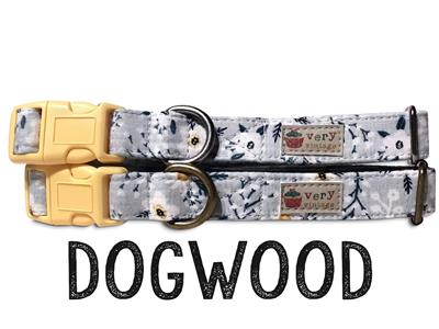 Very Vintage Designs Dogwood Organic Cotton Collars & Leashes XS - 3/8" x 6-10" - Paw Naturals