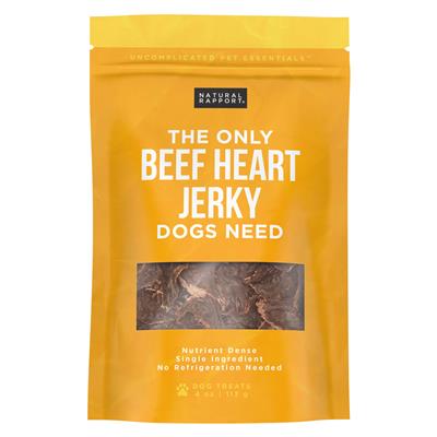 Natural Rapport Beef Heart Jerky Dog Treats 4oz - Paw Naturals
