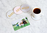 Pearhead “Woof, Bark, Wag, Arf” Coaster Set