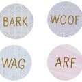 Pearhead “Woof, Bark, Wag, Arf” Coaster Set