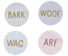 Pearhead “Woof, Bark, Wag, Arf” Coaster Set