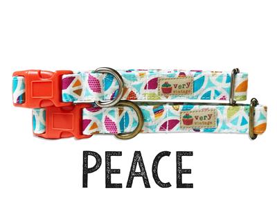 Very Vintage Designs Peace Organic Cotton Collars & Leashes