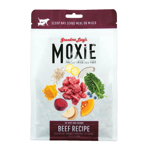 Grandma Lucy's Moxie Beef Freeze-Dried Dog Food 24oz - Paw Naturals