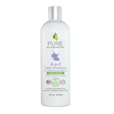 Pure and Natural Pet® 4-in-1 Daily Shampoo (Lavender & Chamomile), 16oz. - Paw Naturals