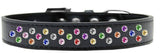 Mirage Pet Products Sprinkles Confetti Crystals White Dog Collar Black / 12" - Paw Naturals