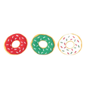 ZippyPaws Miniz Holiday Donutz 3pk Dog Toy
