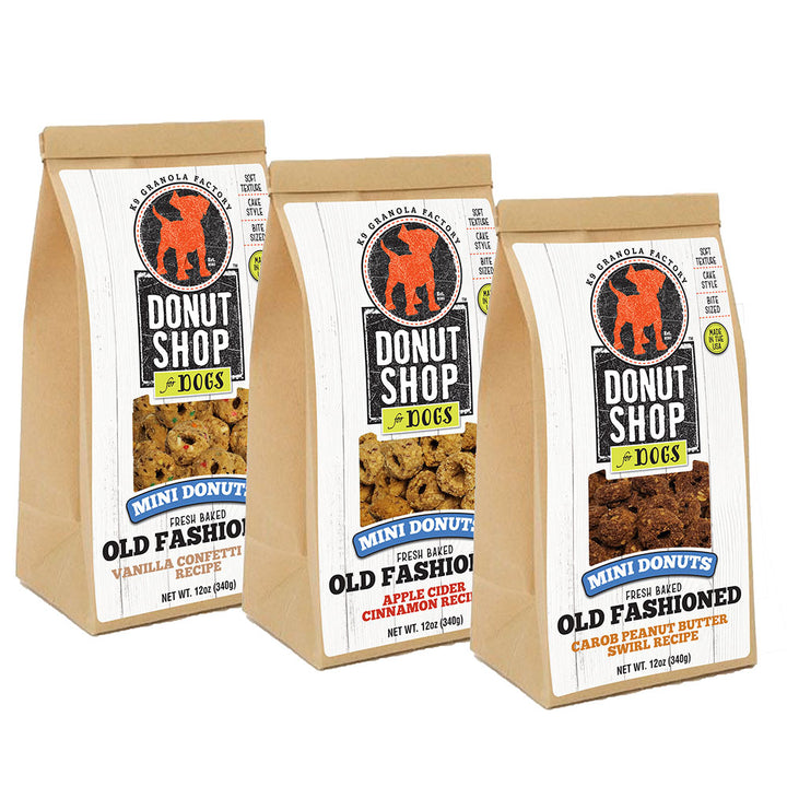 K9 Granola Factory Old Fashioned Cake Style Mini Donuts 12oz - Paw Naturals