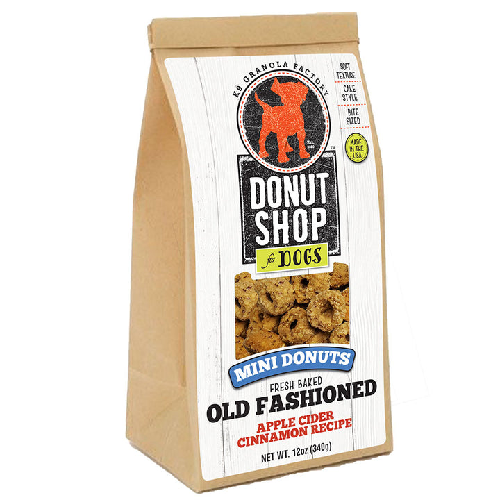 K9 Granola Factory Old Fashioned Cake Style Mini Donuts 12oz Apple Cider - Paw Naturals