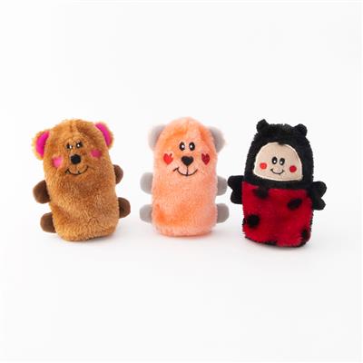 Zippypaws Valentine's Squeakie Buddies 3pk Dog Toy