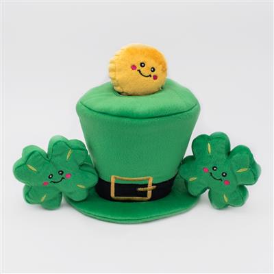 Zippypaws St. Patrick's Leprechaun Hat Burrow Dog Toy