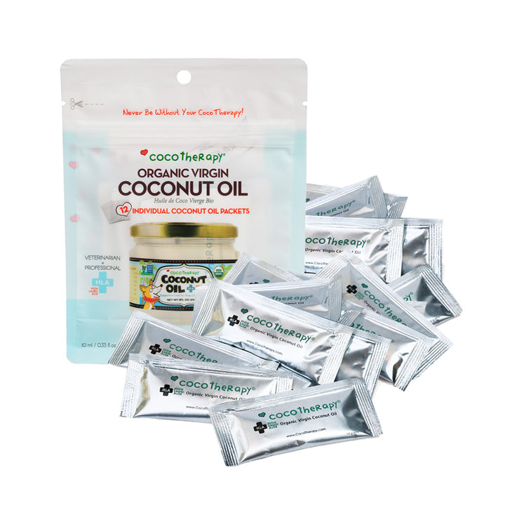 Coco Therapy Organic Virgin Coconut Oil Portable Packets 12ct - Paw Naturals